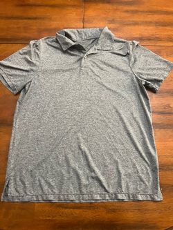 Gray Heathered Short Sleeve Polo Shirt