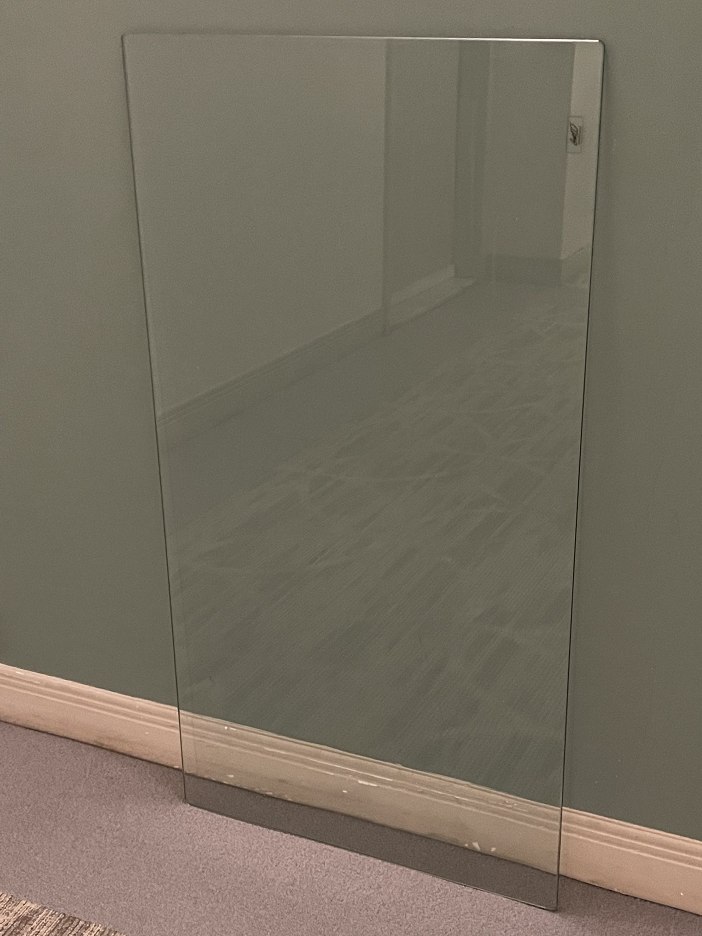 Heavy (approx 40-50 lbs.), Mid-Size (41.5" x 21.5") RECTANGULAR GLASS TABLETOP - posted price is firm. 