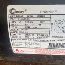 Pool/spa Motor