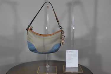 Vintage Mini Blue Coach Soho Shoulder Bag
