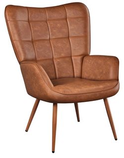 Yaheetech Faux Leather Living Room Accent Chair-ONLY 1 AVAILABLE