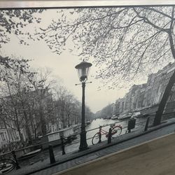 IKEA wall canvas picture with beautiful metal framing