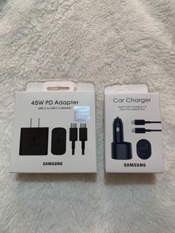 45Watts Samsung Super Fast Combo/Brand New 45Watts Original Samsung Super Fast C-Type To C-Type Charger and Fast Car Charger