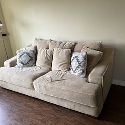 Beautiful Suede Tan Couch