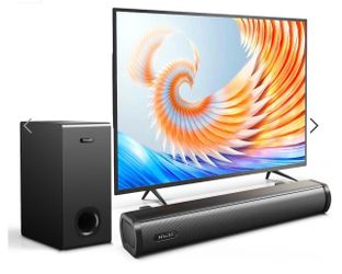 Hiwill 2.1ch Sound Bar for Smart tv, 250W Dolby Atmos Surround Sound System for TV, Home Theater Soundbar for TV, Sound bar with subwoofers, Adjustabl