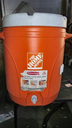 Rubbermaid 10 gal cooler Home Depot mildly experienced
