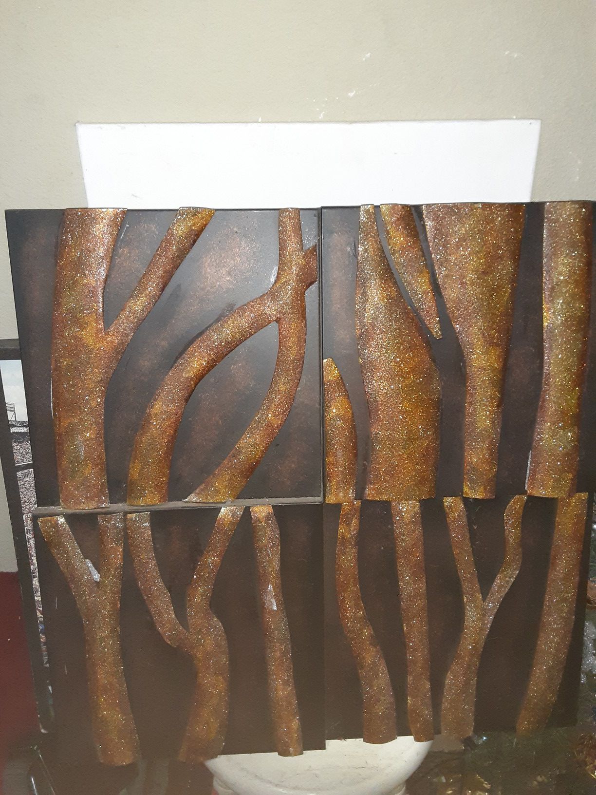 Glittery Tree Bark Wall Decor $20.00 cash only (serious buyers)