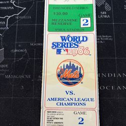 1986 World Series Ticket Stub