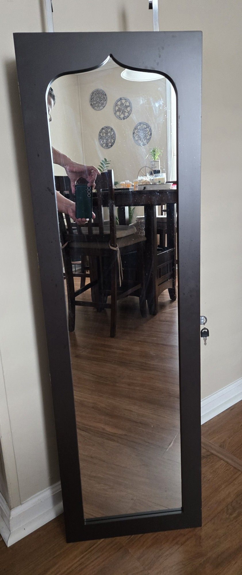 Jewelry Storage With Mirror, Key Lock & Lights