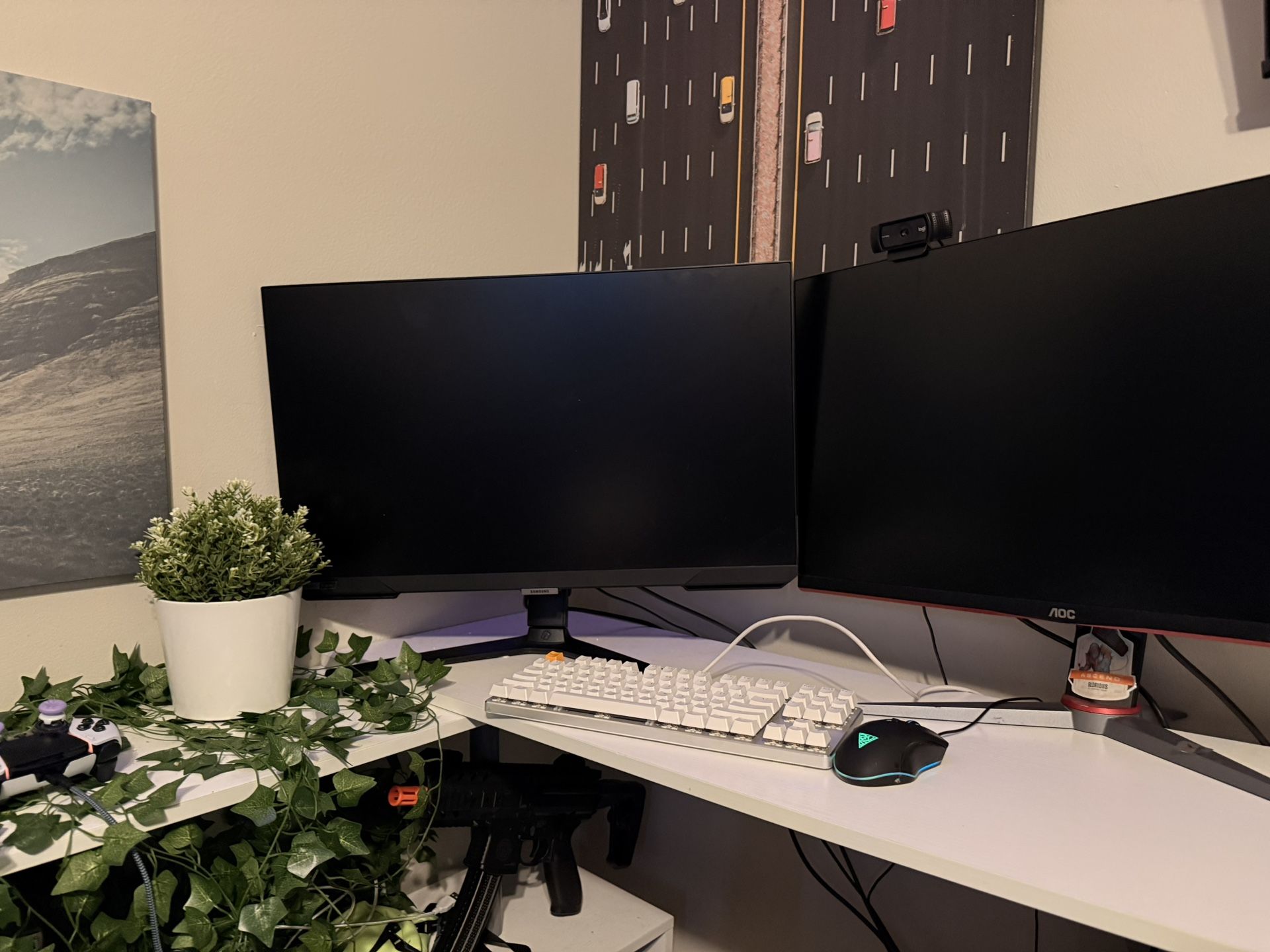 2 Monitors- Both 27inch 1- 244hz , 2- 144hz