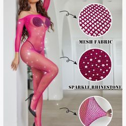 Fishnet Bodystocking Long Sleeve Bodysuit
