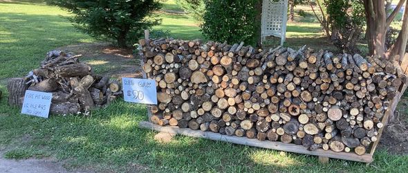 Seasoned Red Oak firewood.