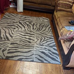 Living Room Zebra Rug