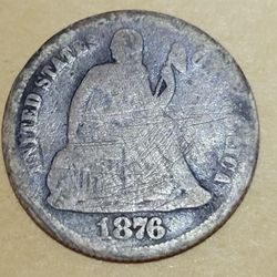 1876 Carson City (CC) Seated Liberty Dime
