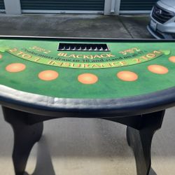 Blackjack Table With Legs and chip tray