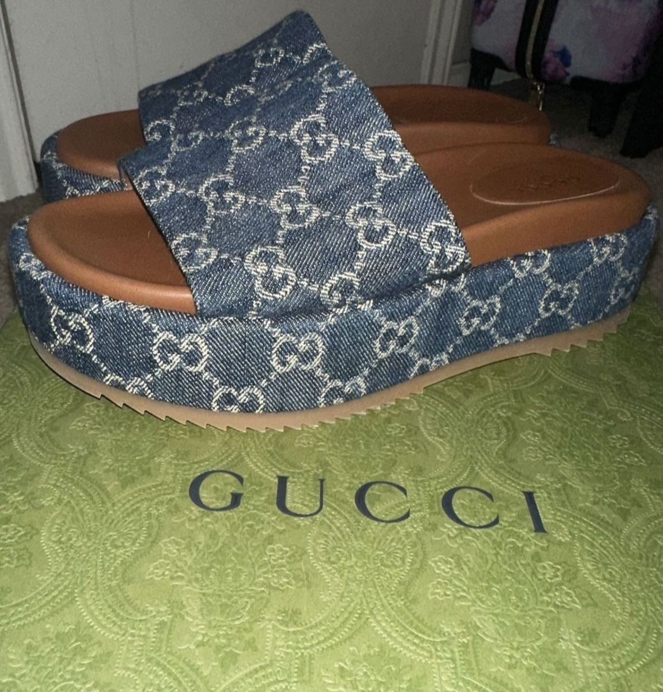 Gucci Denim Platforms