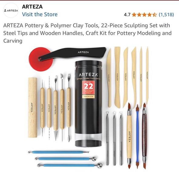 Pottery And Polymer Clay Tools, 22-piece Set