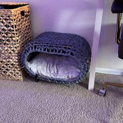 Medium Size Wood Dog Bed 