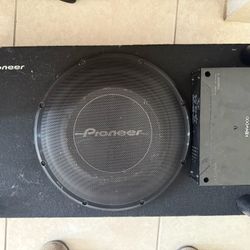 10” pioneer sub and kenwood x502-1 amp