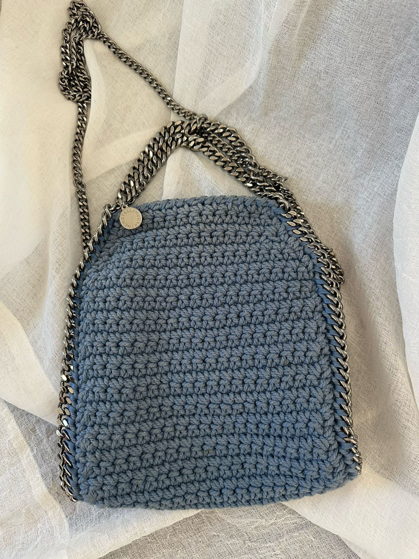 Stella McCartney Mini Fallabella Crocheted Cotton Tote