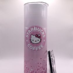 Hello Kitty Coffee Cup Thermo Stainless Steel Termo Tumbler New With Straw