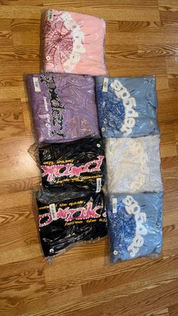 Sp5der Hoodie Lot – 6 Pieces Mixed Colors