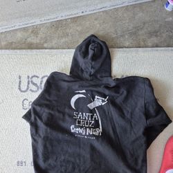 Black Santa Cruz Zipup Hoodie Size XL