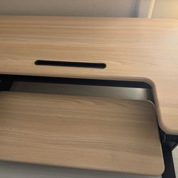 West elm Table with Standing Desk Attachment 
