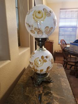 Vintage hurricane double globe light