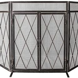 Beautiful Fireplace Screen With Doors