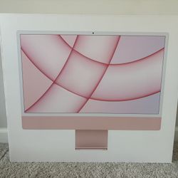 Pink 24-inch iMac M1 (2021) 8GB RAM - 256 SSD with original box (pictures attached)