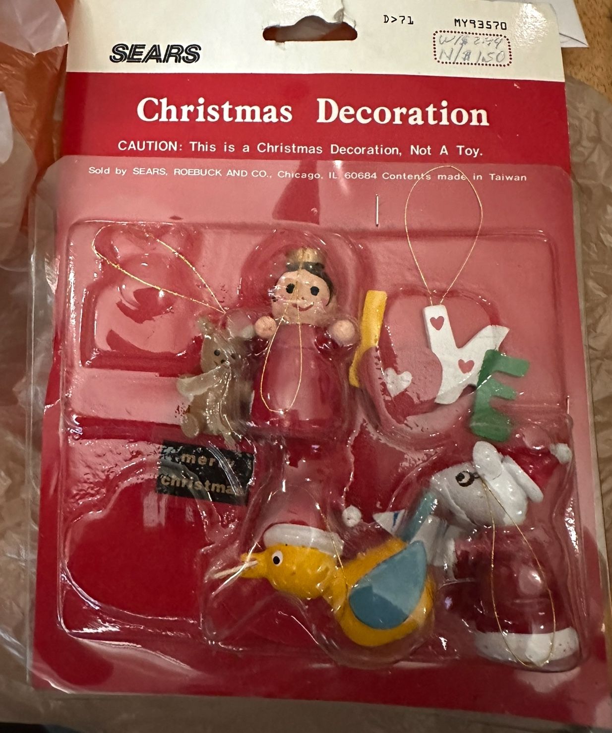 Vintage Sears Christmas Ornaments