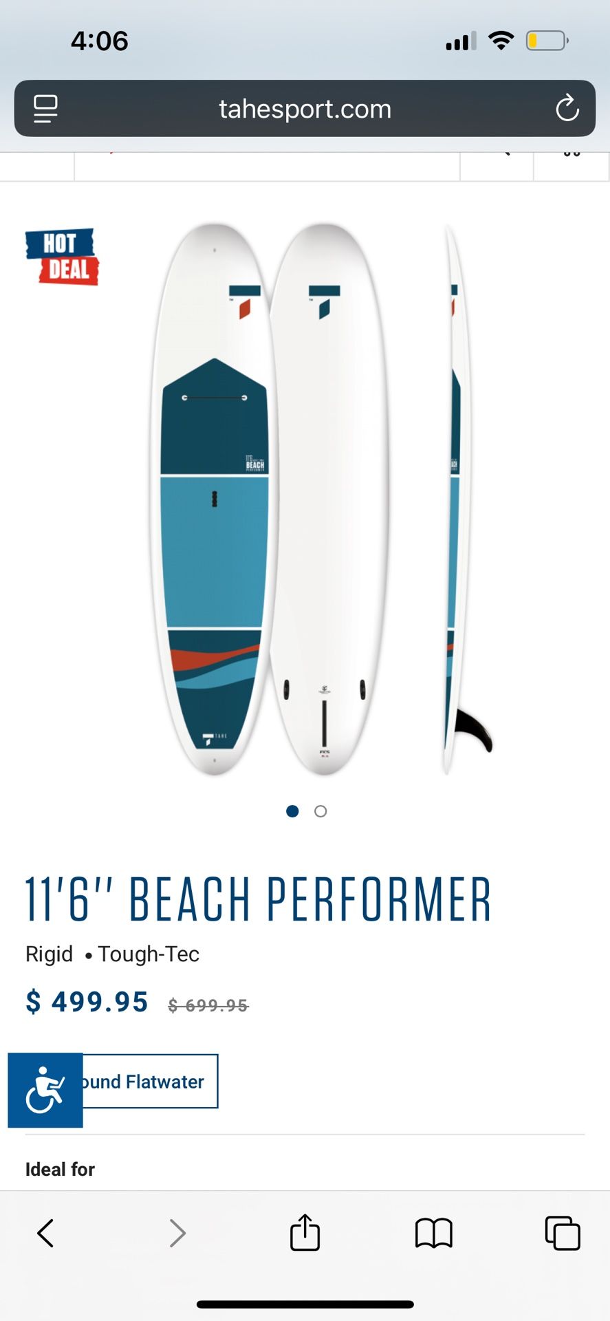 Tahe Paddle Board 11’6 Beach Performer