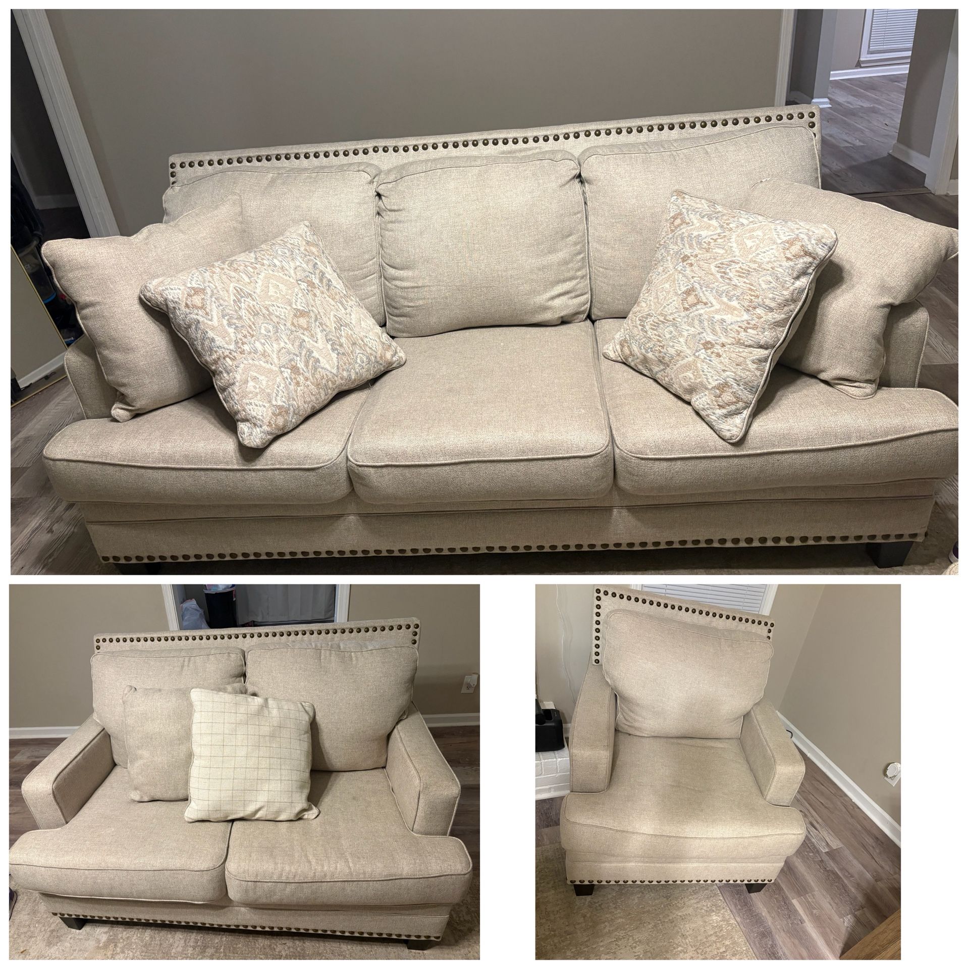Sofa, Loveseat And Chair