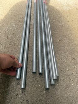 1/2 in. x 10 ft. Electric Metallic Tube (EMT) Conduit  to protect and route cables and conductors. It can be installed either exposed or concealed. Ga