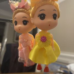 4.5"  Ddung Doll Cute Fashion Doll   keychain / Backpack lot of 2