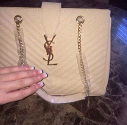 Beautiful beige gold chain purse