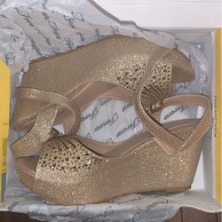Size 10 Champagne Wedges 
