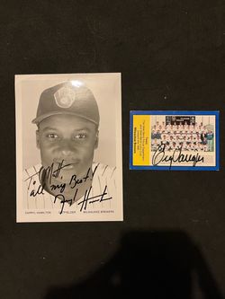 Vintage Milwaukee Brewers Autographs Greg Vaughn Darryl Hamilton