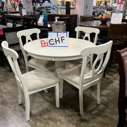 5 piece round dining table set