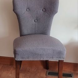 2 Gray Upholstered Chairs
