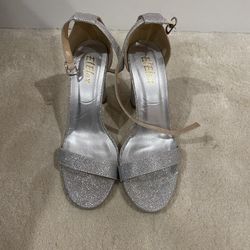Silver Glittery Heel
