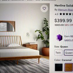 Henline Solid Wood Platform Spindle Bed - Queen - Price Negotiable