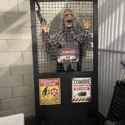 Screaming Zombie Halloween Decoration