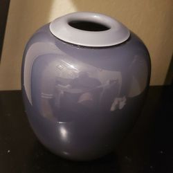 Purple Vase 6 Inches Tall. Circumference Of 16 Inches