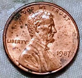 1987 (No Mint Marking) Penny