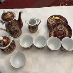 Handmade Shah Abbasi Persian Tea Set 15 Pieces