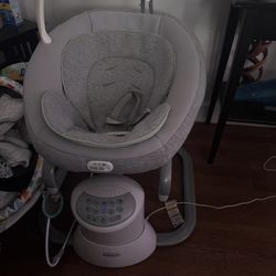 Graco Soothe My Way with Removable Rocker, Madden - Versatile Baby Swing & Portable Rocker