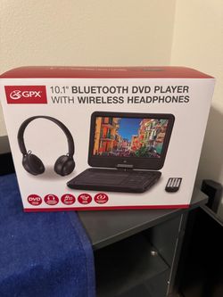 10. 1 Bluetooth Portable DVD Player with Wireless Headphones