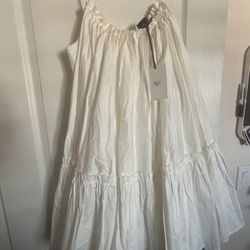 Aje Midsummer Swing Mini Dress Ivory